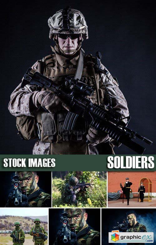 Stock Photos - Soldiers, 25xJPG