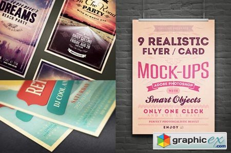 Realistic Flyer Card Mock-Ups Vol.1 12102