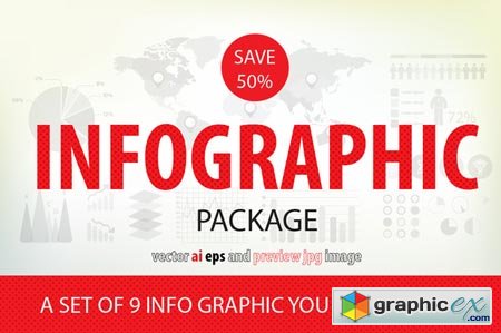 A SET OF 9 INFO GRAPHIC - SAVE 50% 42211