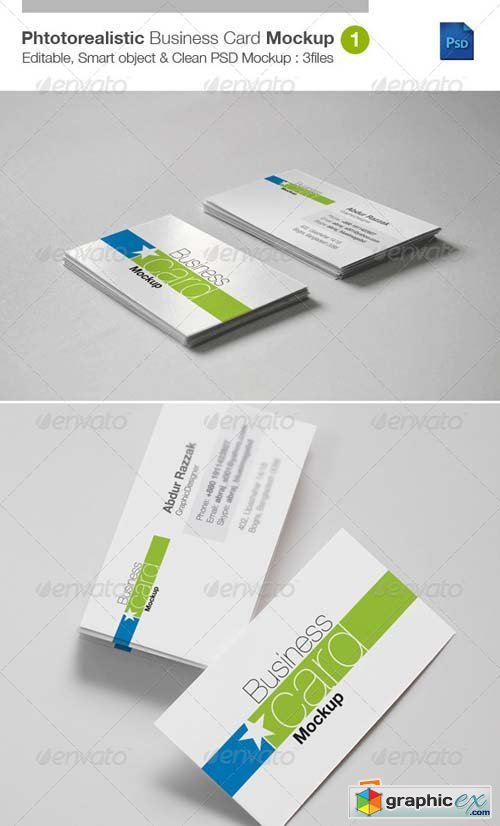 Photorealistic Business Card Mockup v1