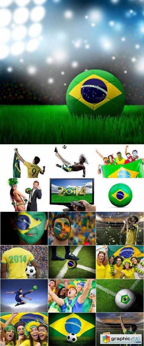 Brazil football world cup 2014 stock images 25xJPG
