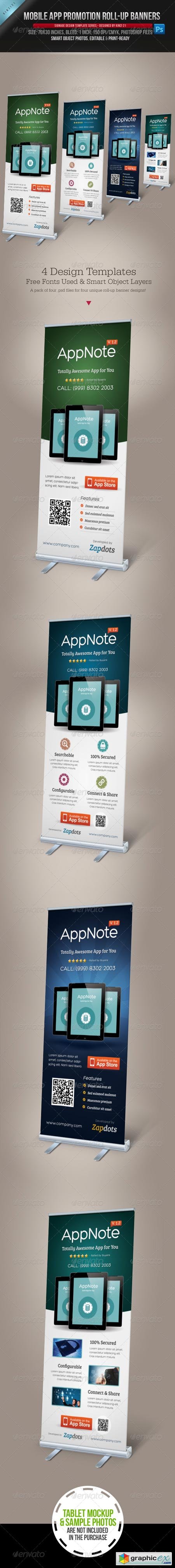 Mobile App Promotion Roll-up Banners 4042603