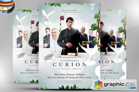 Curion Church Flyer Template 29155