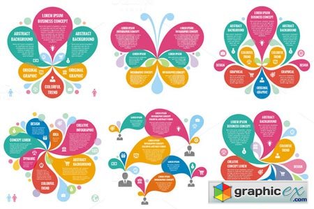 6 Infographic Abstract Forms 35594