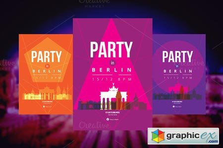 3 Posters - Party in Berlin 25845