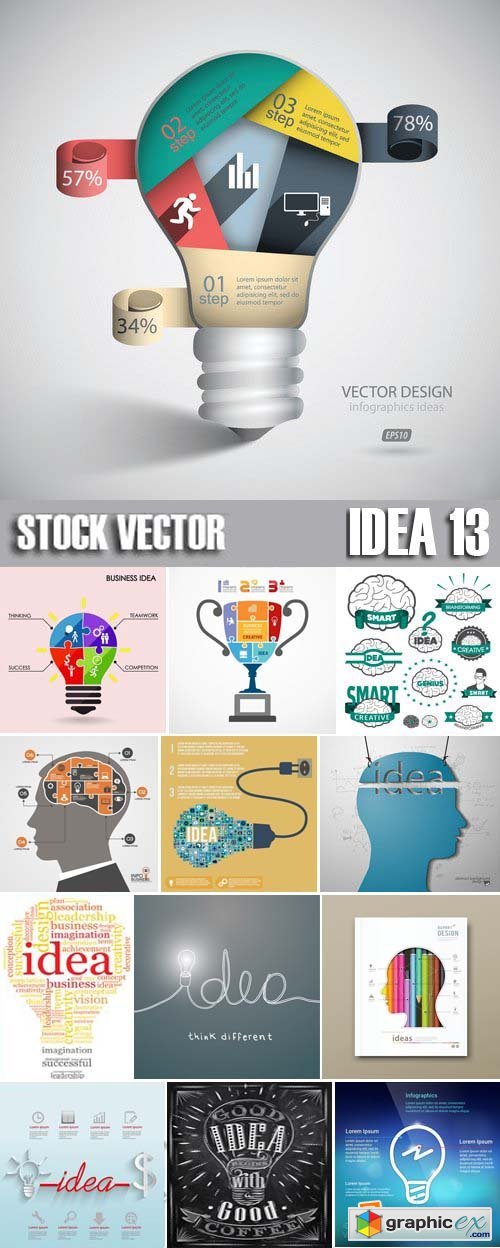 Stock Vectors - Idea 13, 25xEPS