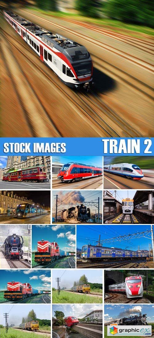 Stock Photos - Train 2, 25xJPG