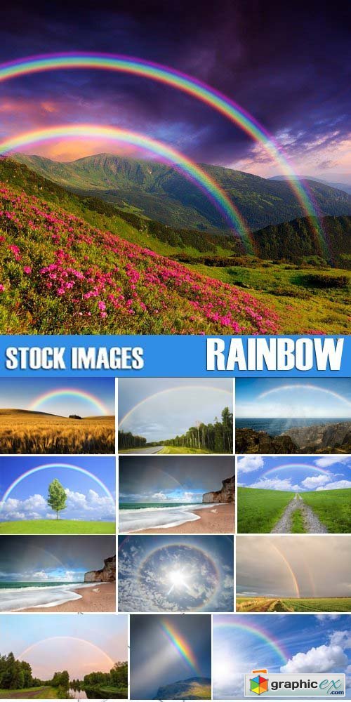 Stock Photos - Rainbow, 25xJPG