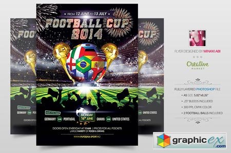 Football Cup 2014 Poster Flyer 51585