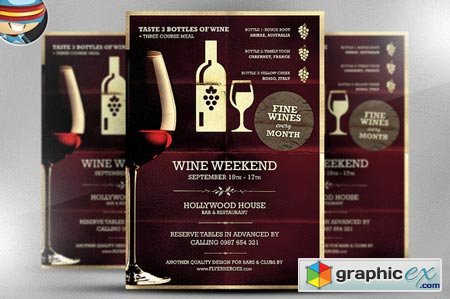 Wine Night Poster Template 51879