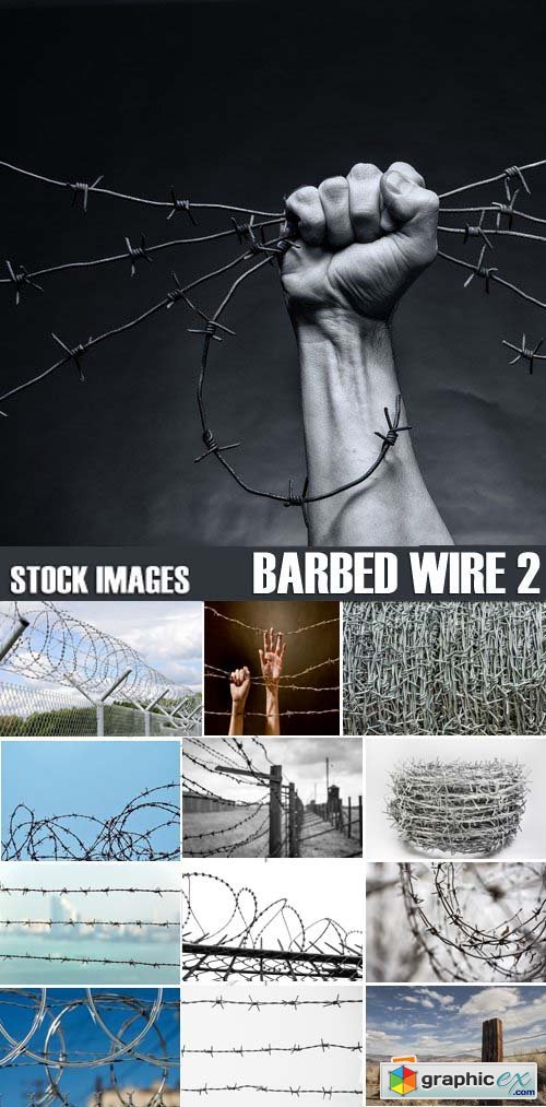 Stock Photos - Barbed wire 2, 25xJPG