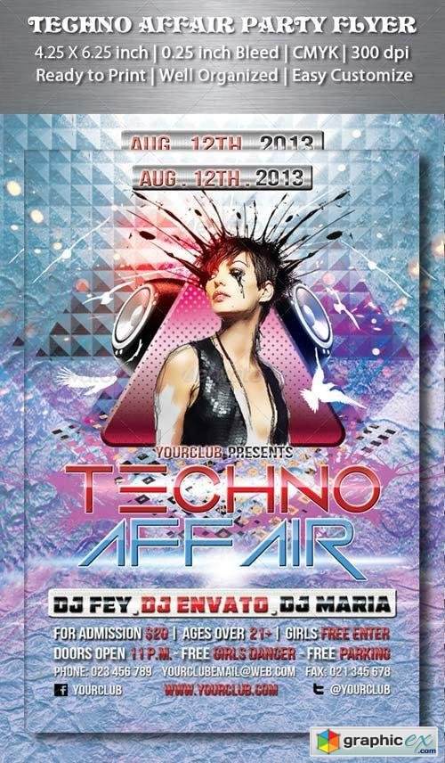 Techno Affair Party Flyer