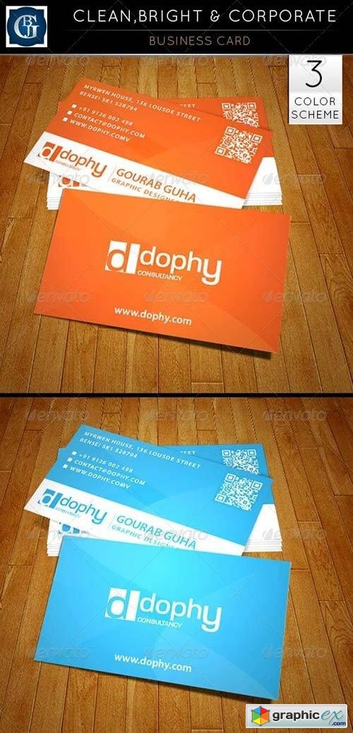 Business Card - Clean, Bright & Corporate