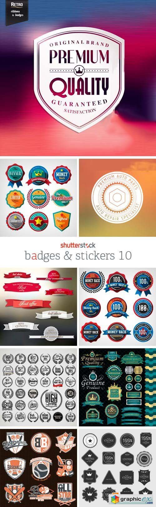 Badges & Stickers 10, 25xEPS