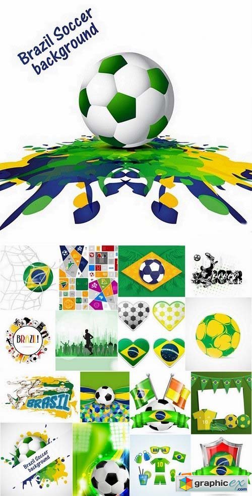 Brazil football world cup 2014 design elements in vector 3 25xEPS