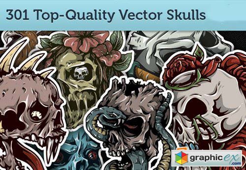 301 Top-Quality Vector Skulls