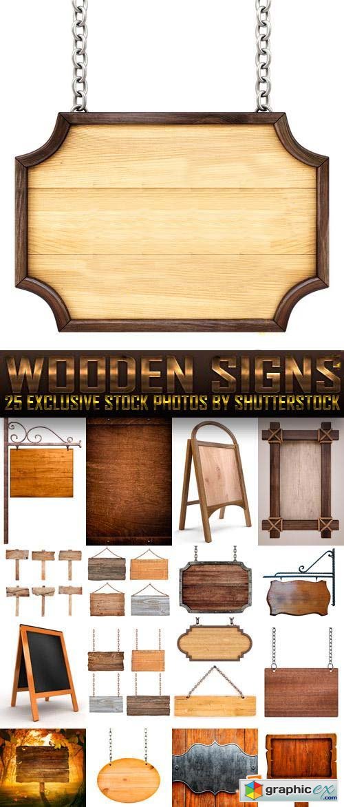 Wooden Signs 25xJPG