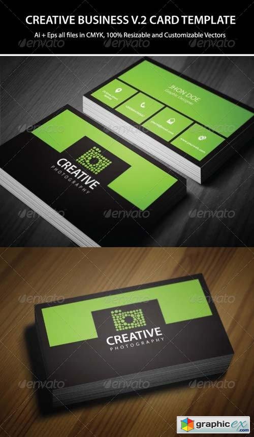 2 Colors Creative Business Card Template