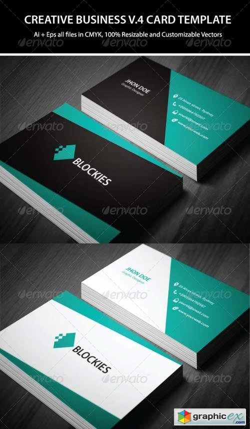 2 Colors Creative Business Card V.4