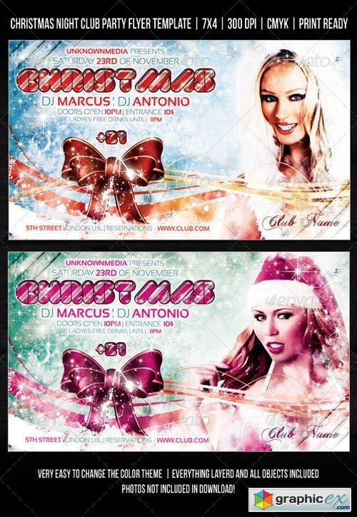 Christmas Night Club Party / Concert Flyer V2