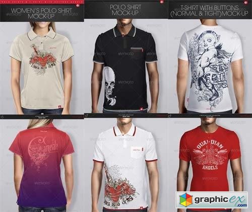 Polo Shirts & T-Shirt with Buttons Bundle