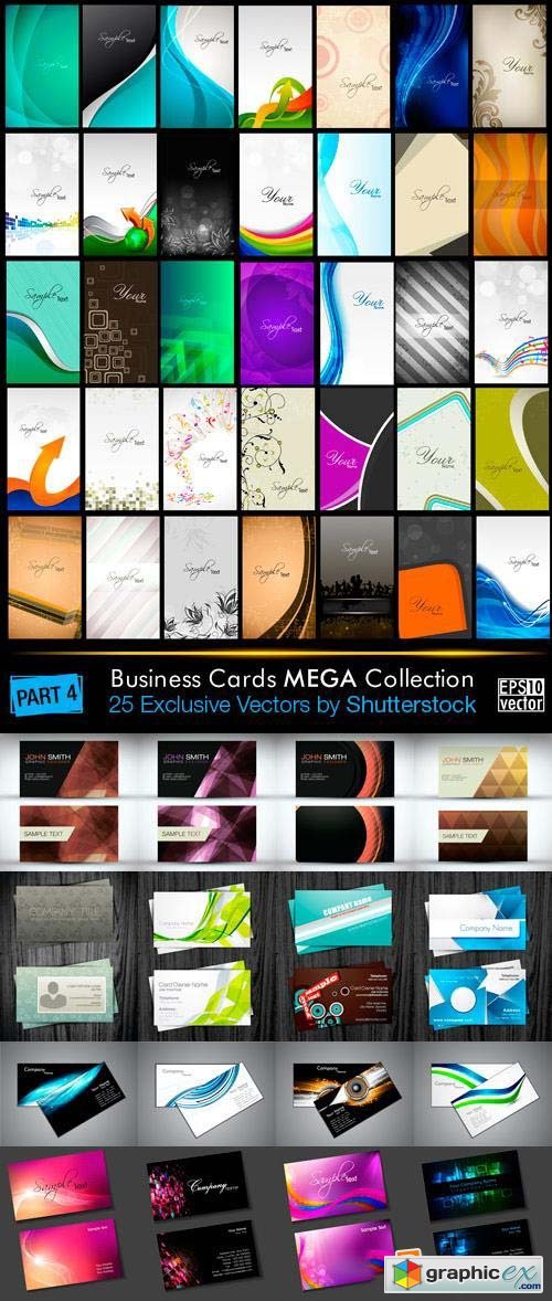 Business Cards Mega Collection 4, 25xEPS