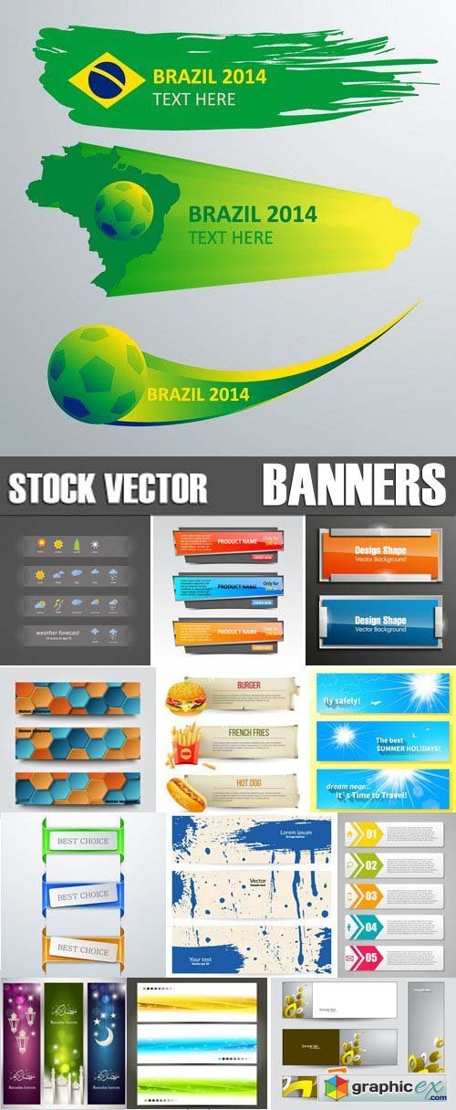 Stock Vectors - Banners, 25xEPS