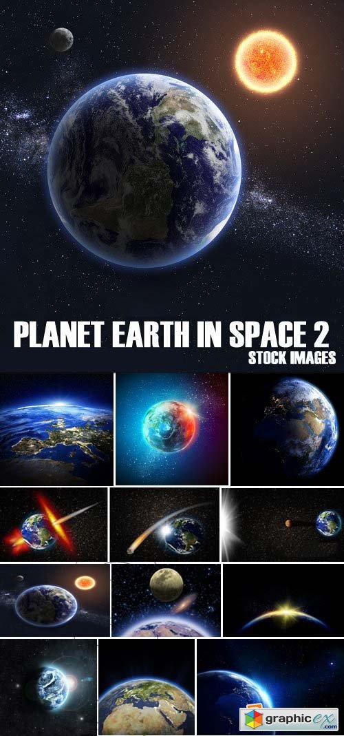 Stock Photos - Planet earth in space 2, 25xJPG