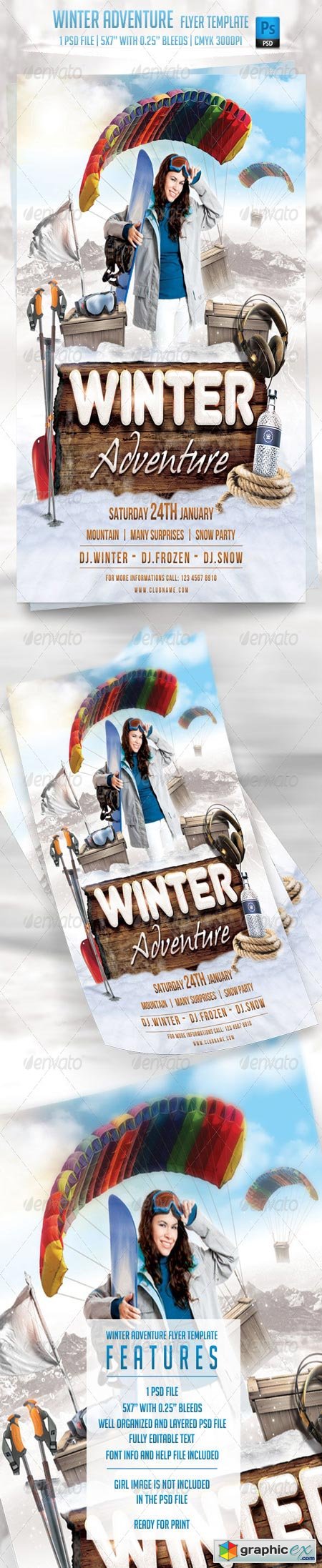 Winter Adventure Flyer Template 6346697