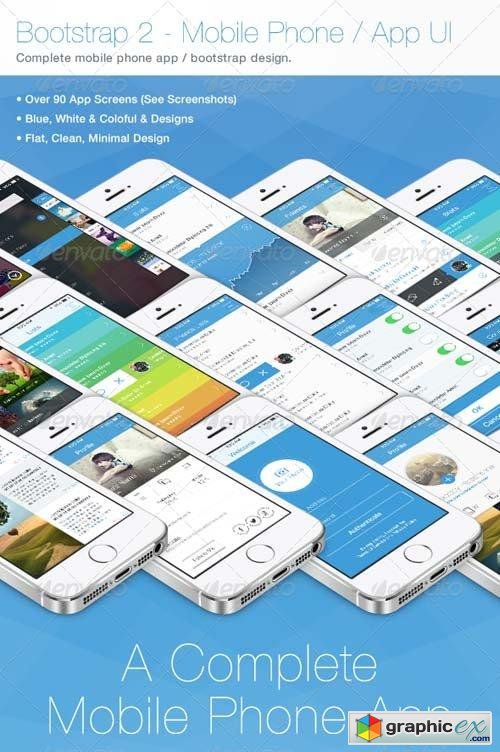 Bootstrap 2 - Flat Mobile Phone - App UI