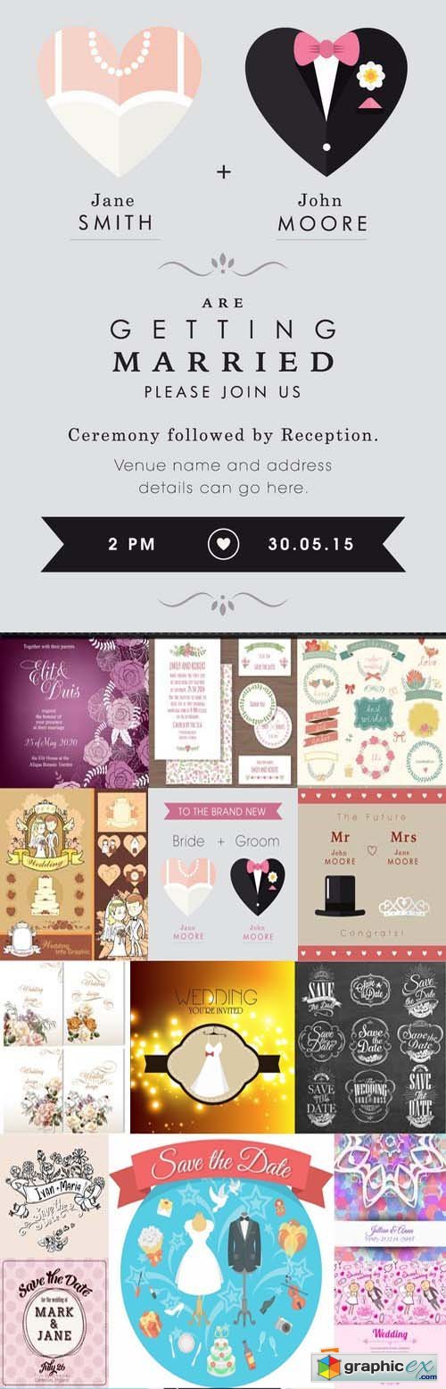 Amazing SS - Wedding Day Template, 25xEPS
