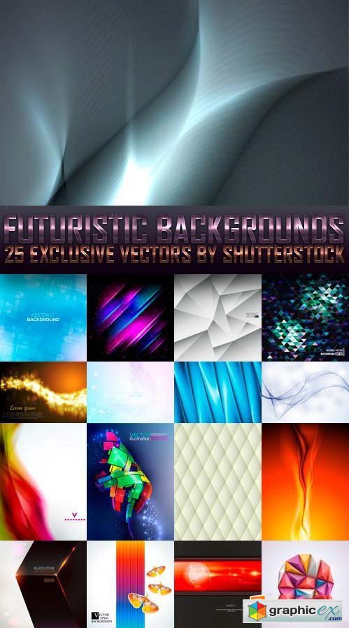 Futuristic Backgrounds 2, 25xEPS