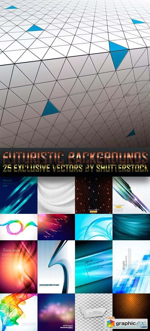 Futuristic Backgrounds 26xEPS