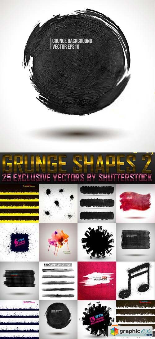 Grunge Shapes 2, 25xEPS