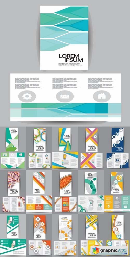 Brochure and Flyers Template Design in vector from stock 8 25xEPS