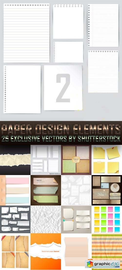 Paper Design Elements 2, 25xEPS