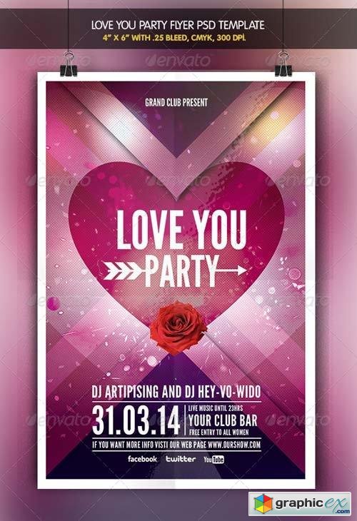 Love You | Valentine Party Flyer