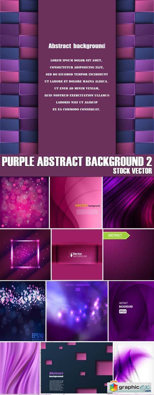 Stock Vectors - Purple abstract background 2, 25xEPS