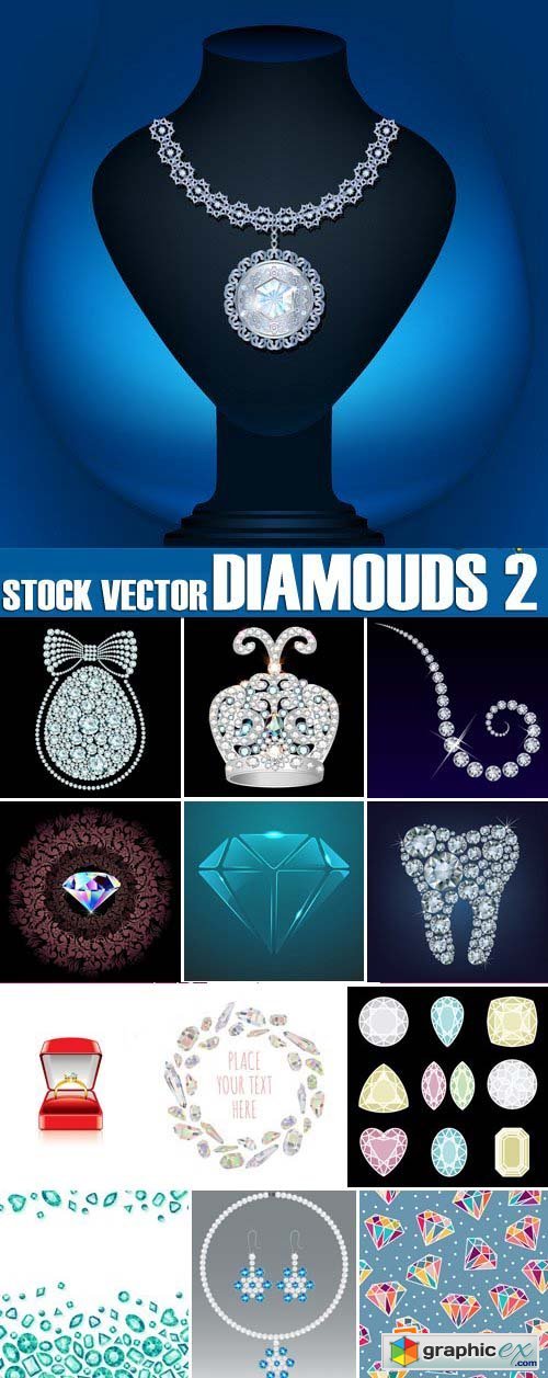Stock Vectors - Diamonds 2, 25xEPS