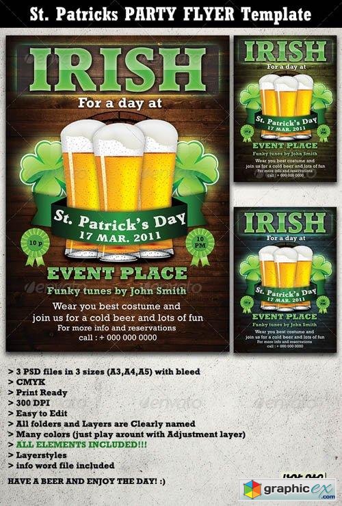 St. Patricks Party Flyer & Poster Template