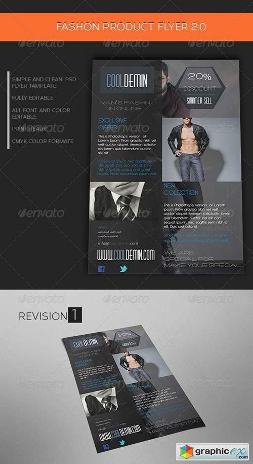 Man's Fashion Product Flyer Template 2.0