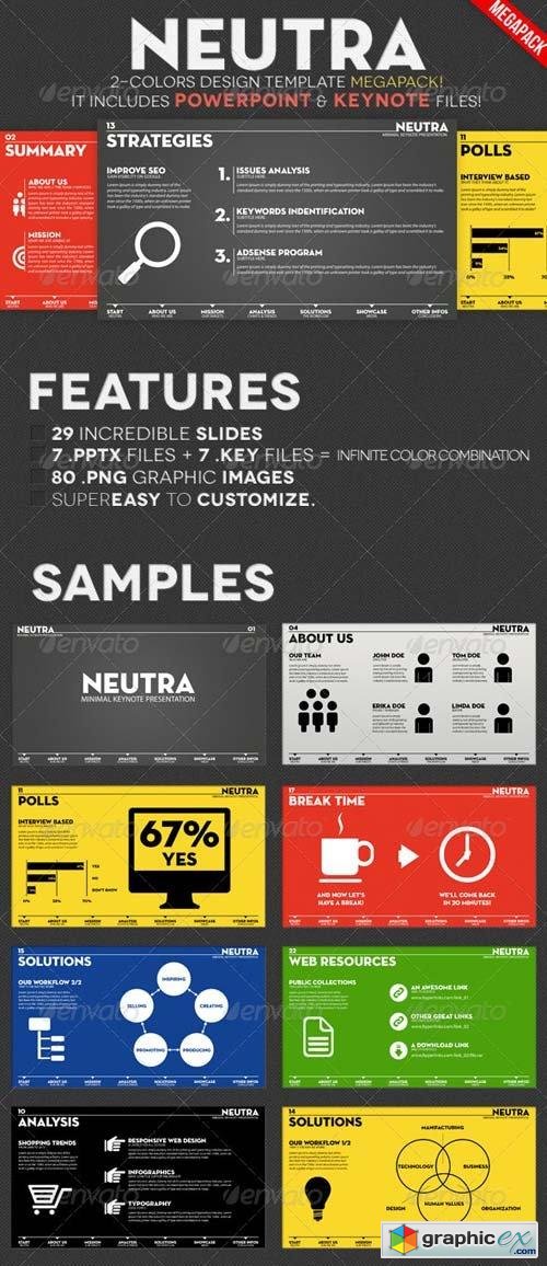 Neutra - Two Colors PowerPoint & Keynote Pack