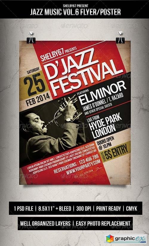 Jazz Music Flyer / Poster Vol.6