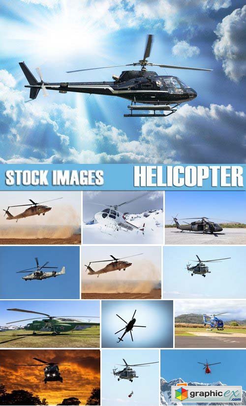 Stock Photos - Helicopter, 25xJPG