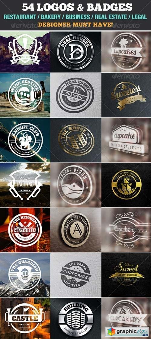 54 Logo Templates / Badge / Insignia / Bundle