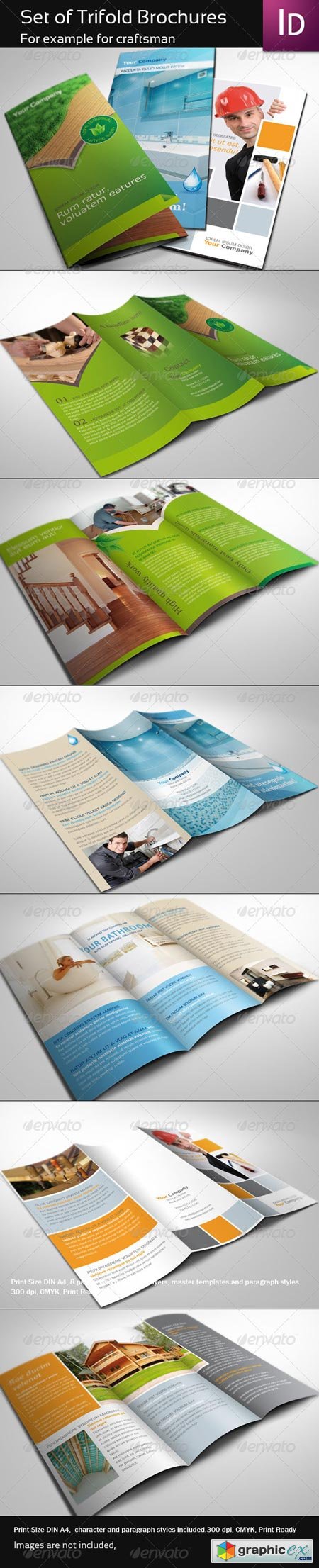 Set of Trifold Brochure 337187