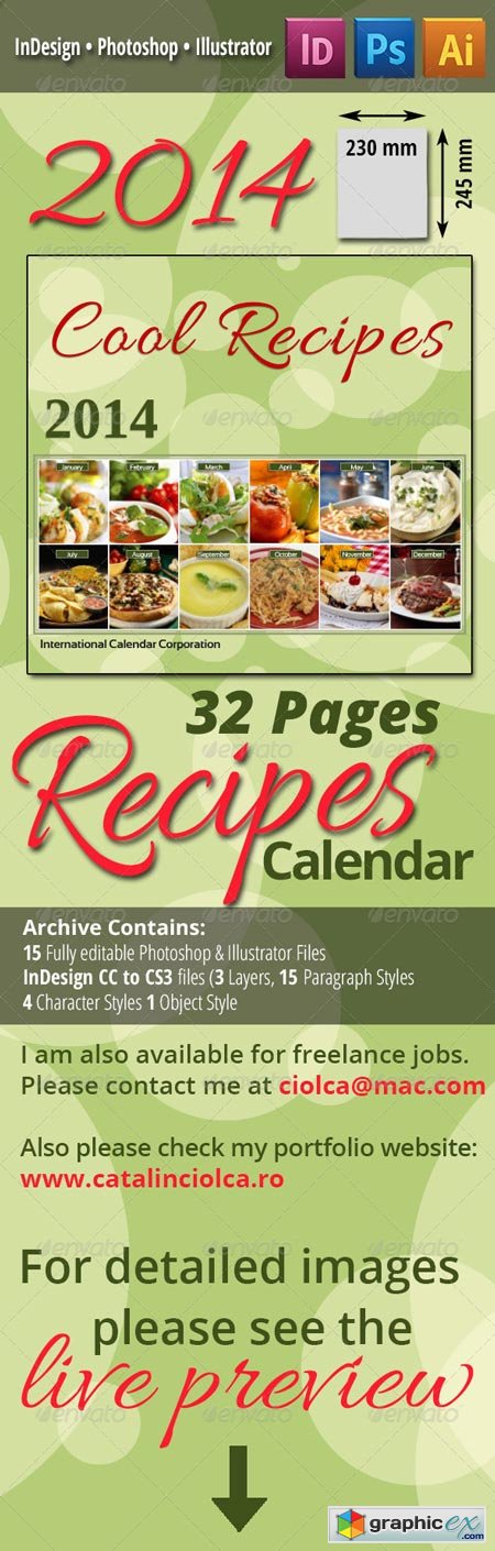 2014 Recipes Calendar 712235