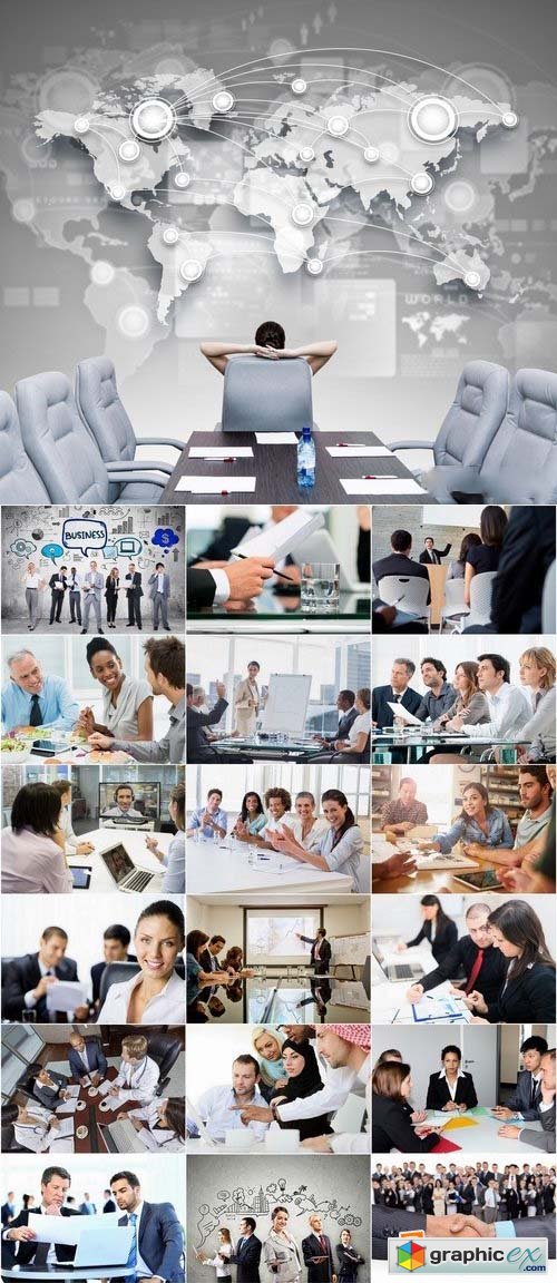 Business meeting and Businessmen's stock images 25xJPG