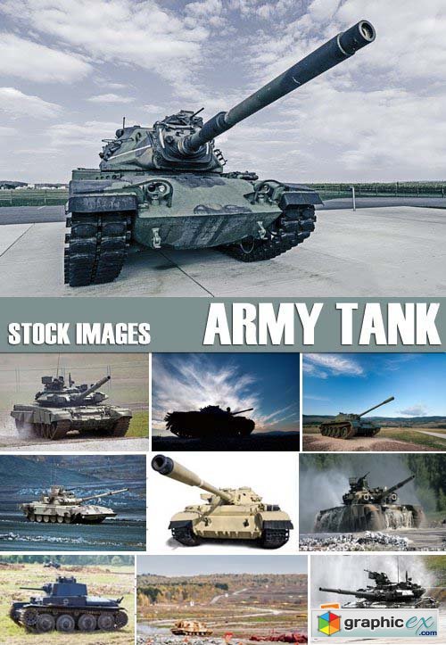 Stock Photos - Army tank, 25xJPG