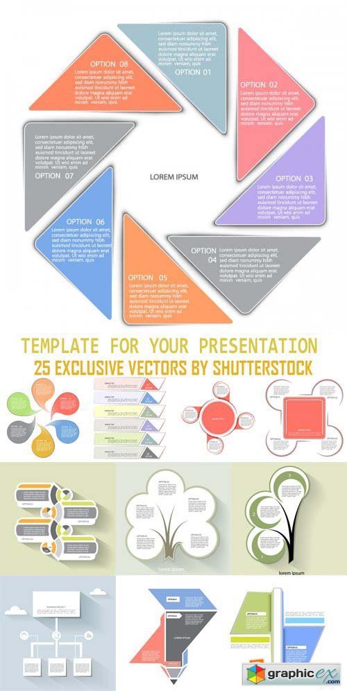 Stock Vectors - Template for your presentation, 25xEps